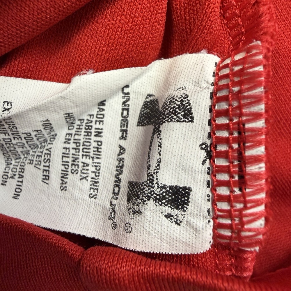 Under Armour Shirt Mens XL Red HeatGear Loose Fit Quarter Zip Pullover Athletic - Picture 3 of 5